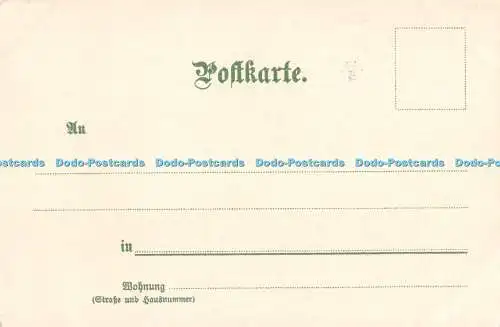 R289936 Pferde Menschen Flaggen Gemälde Postkarte