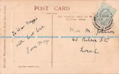 R289042 P 335 Billie Burke Rotary Photographic Plate Sunk Gem Series 1908