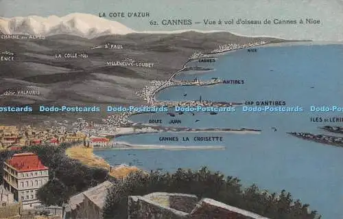 R290807 62 Cannes Vue a vol doiseau de Cannes a Nice La Cote dAzur Imp Catala Fr