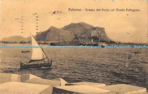 R289399 Palermo Veduta del Porto col Monte Pellegrino 1912