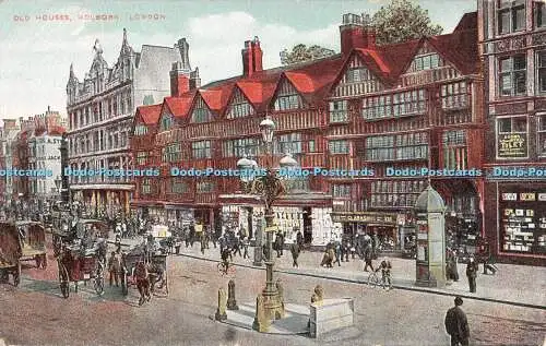 R292385 London Holborn Alte Häuser Postkarte