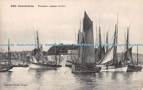 R293844 Concarneau 6767 Thonniers rentrant au Port Collection Villard Quimper