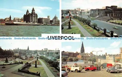 R293917 Liverpool Pier Head aus der Mersey Library und St Johns Gardens St John