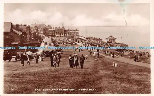 R293940 East Cliff And Bandstand Herne Bay 24 Excel Series RP 1939