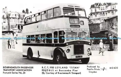 R292602 Leyland Titan at Boscombe Pier Pamlin Prints Bournemouth Passenger Trans