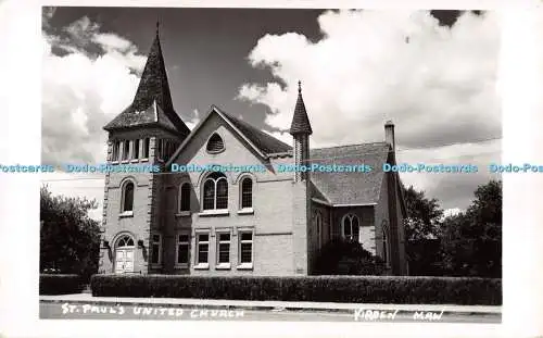 R292660 St Paul United Church Virden Mann Postkarte
