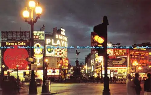 R291695 London Piccadilly Circus bei Nacht Postkarte