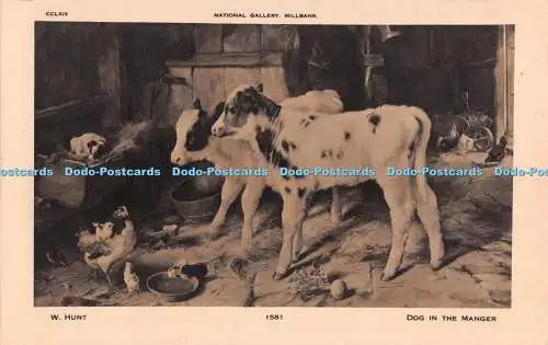 R294208 Hund in der Krippe W Jagd Nr. 1581 National Gallery Millbank