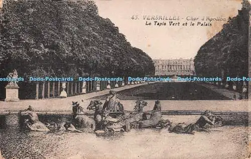 R292880 Versailles char d Apollon Le Tapis Vert et le Palais F David 1930