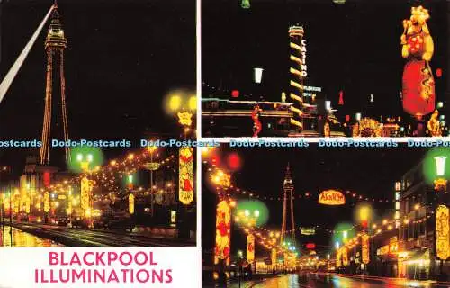 R291928 Blackpool Illuminations Multi View Postkarte