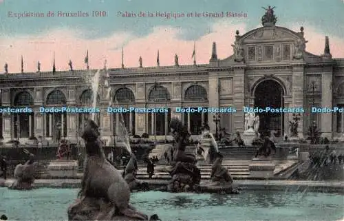 R292955 Palais de la Belgique et le Grand Bassin Exposition de Bruxelles 1910