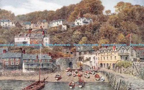 R294437 Clovelly From The Quay A R Quinton Salmon No 2366