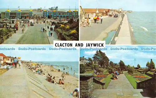 R291961 Clacton and Jaywick The Pier Brooklands The Beach Wall Versunkene Gärten Mu