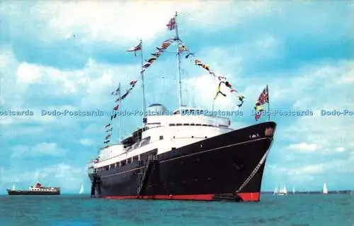 R291973 I o W At Anchor The Royal Yacht Britannia Photo Precision Limited Colour