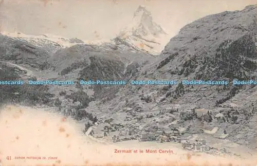 R292996 Zermatt et le Mont Cervin Photoglob 41