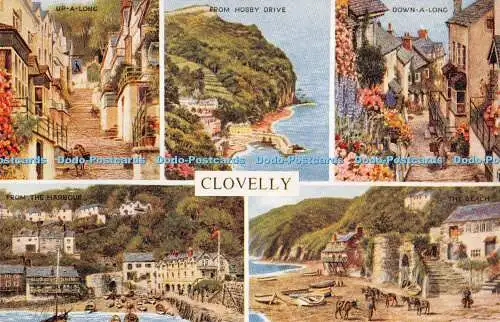 R294481 Clovelly Multi View Lachs Aquarell Nr 4532