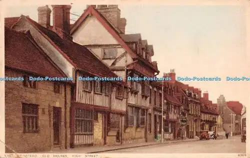 R293001 East Grinstead Old Houses High Street 80829 Photochrom Co Ltd Postkarte