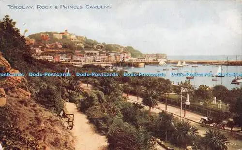 R295901 Torquay Rock and Princes Gardens 39472 Celesque Series Photochrom