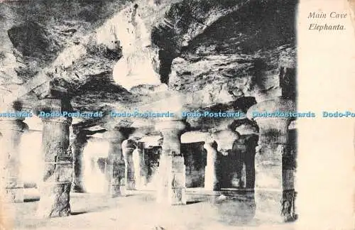 R293103 Haupthöhle Elephanta 571 Postkarte 1909