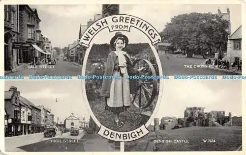 R293133 Welsh Greetings from Denbigh Vale Street High Street The Cross Roads Den