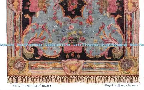 R295988 The Queens Dolls House Carpet in Queens Bedroom Series IV Tuck Oilette N