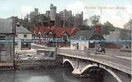 R296029 Arundel Castle and Bridge Valentines Serie