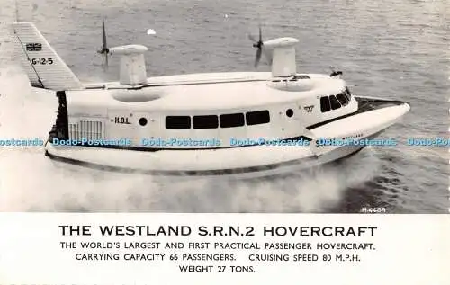 R296038 The Westland S R N 2 Hovercraft M 4459 Valentines RP