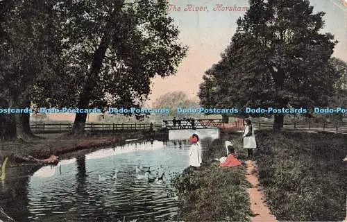 R294696 The River Horsham Valentine 1906