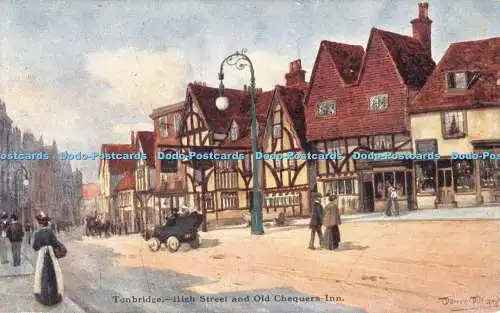 R296085 Tonbridge High Street and Old Chequers Inn T A Flemons