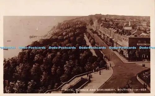 R293257 Royal Terrace And Shrubbery Southend on Sea 17 RP Postkarte