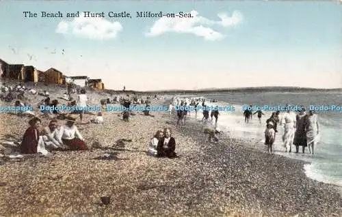 R294773 The Beach And Hurst Castle Milford On Sea 1927