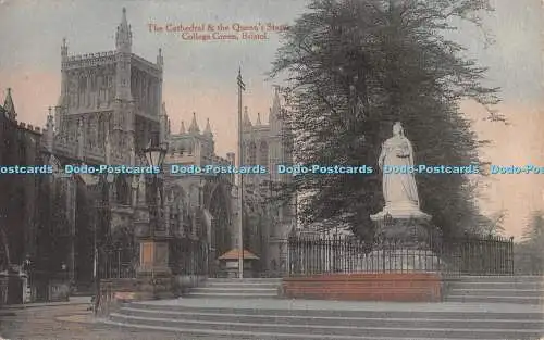 R296143 The Cathedral and the Queens Statue College Green Bristol Senior Series