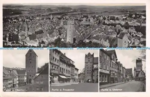 R293330 Ravensburg Wurtbg Gesamtansicht Partie a Obertor Partie a Frauentor Part