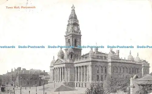 R293366 Town Hall Portsmouth Valentines Series Post Card 1914