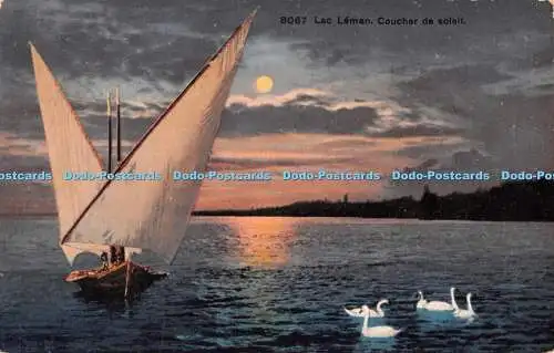 R294922 Lac Leman Coucher De Soleil No 8067 Neuchatel 1920