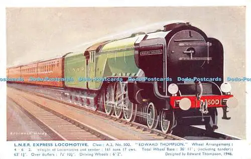 R296276 Reginald Mayes L N E R Schnellzuglok Class A 2 No 500 Salmon 4981