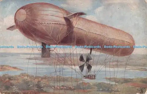 R295091 Motor Driven War Airship Oilette Tuck No 9495