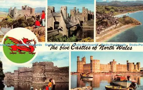 R298225 The Five Castles Of North Wales Multi View Colourmaster No 105 No 23608