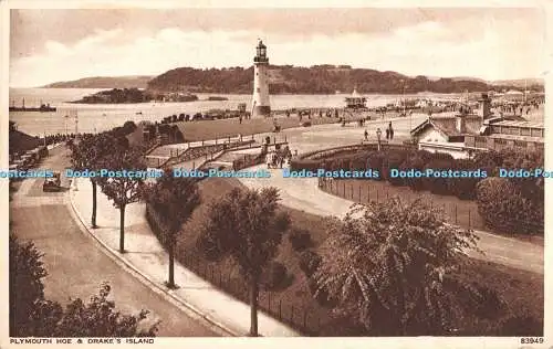 R296897 Plymouth Hoe and Drakes Island 83949 Photochrom