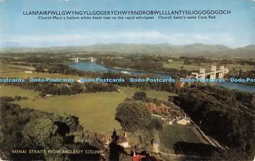 R295632 Menai Straits from Anglesey Column Salmon 1924c