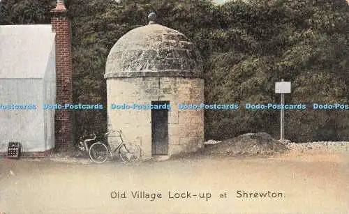 R295726 Old Village Lock up at Shrewton Fine Art Postkarten Shureys Publikationen