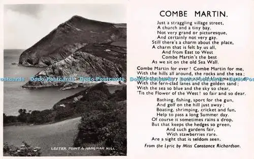 R298552 Lester Point And Hangman Hill Combe Martin Poesie Text Miss Constance R
