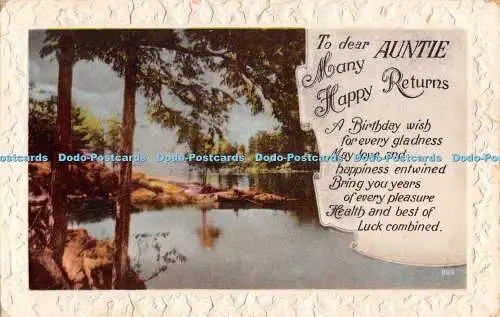 R298590 Grußkarte Liebe Tante Viele Happy Returns Of Your Birthday Poetry
