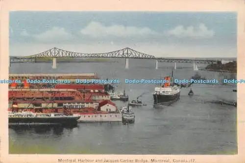 R298777 Montreal Harbour And Jacques Cartier Bridge Photogelatine Engraving No 1