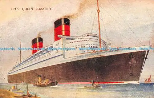 R297574 R M S Queen Elizabeth Salmon No 4753 1955