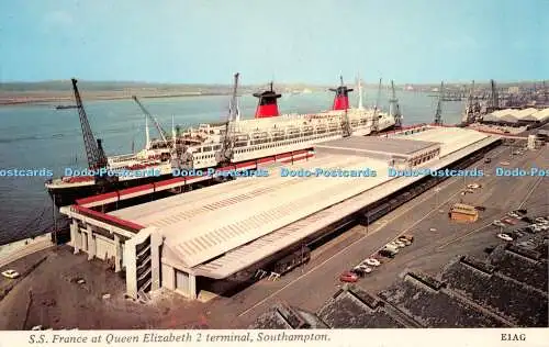 R297588 S S France At Queen Elizabeth 2 Terminal Southampton No 1 Harvey Barton