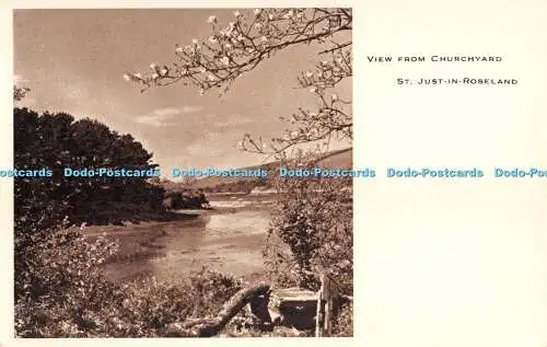 R297621 Blick vom Kirchhof St Just In Roseland