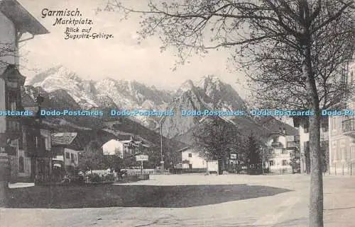 R297683 Garmisch Marktplatz Blick Auf Zugspitz Gebirge B Johannes Max Beckert Nr