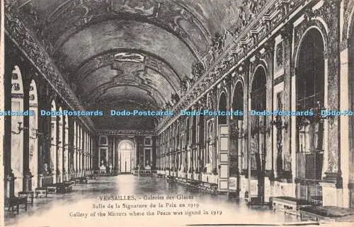 R299103 Versailles Galerie der Spiegel, wo der Frieden 1919 unterzeichnet wurde Cos