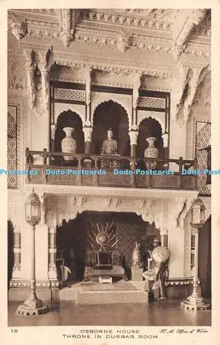 R299319 Osborne House Throne in Durbar Room John Swain H M Office of Works